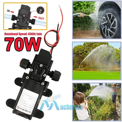 $31.99 • Buy DC 12 Volt 130PSI Self Priming Water Pump Diaphragm High Pressure RV Auto Switch