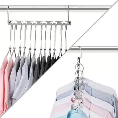 £2.49 • Buy Space Saving Magic Hangers Metal Tidy Wonder Closet Organizer Clothes Coat Hook