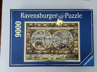 Ravensburger 9000 Piece Antique Map Jigsaw Puzzle. Box Opened Bags Sealed. RARE • $83.94