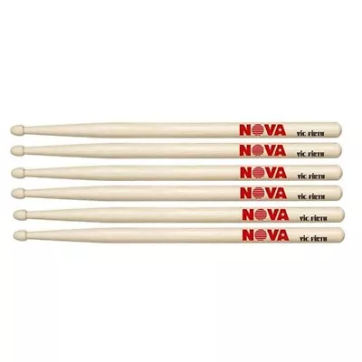 Vic Firth Nova 5B Wood Tip 3 Pairs American Hickory  Drumsticks • $45