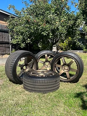 Genuine Set Of Four (4) Bronze Volks TE37 Saga S Plus - 18x9.5 +45 5x114.3 • $3700