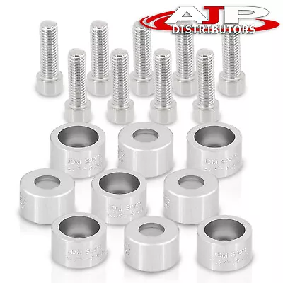 M8 X 1.25 9PC EG EK EM DC Exhaust Header Manifold DressUp Bolt Washer Kit Silver • $14.99