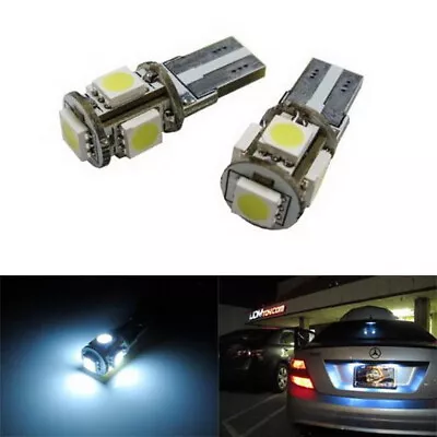 Xenon White 5-SMD Error Free LED Bulbs For Euro Car Parking Eyelid Lights • $9.89