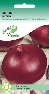 £1.49 • Buy Onion Seeds Red Karmen - 500 Seeds - Vegetable Seeds Allium Cepa 