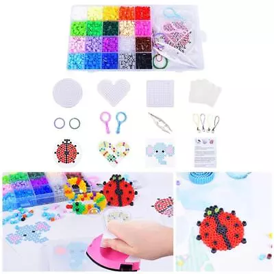 Hama Beads With Pegboards Ironing Paper Puzzles Toys 5mm Birthday Gift Fuse • $29.18