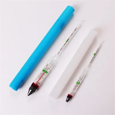 Glass Aquarium Float Hydrometer With Thermometer Salt Marine For Fish Feed Water • £6.14