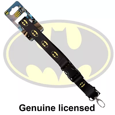 $9.26 • Buy Genuine Licensed DC Comics Batman Lanyard W Quick Release Badge Keychain Holder