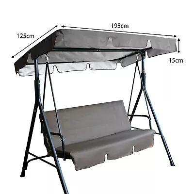 Replacement Canopy For Swing Seat Garden Hammock 2 & 3 Seater Sizes Spare Cover • £16.57