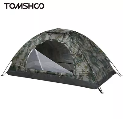 TOMSHOO Pop Up Tent Camping Tent Waterproof Outdoor 1 ManHiking Tent • £24.99