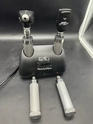 Welch Allyn Desk Set Charger 7114X W/ Ophthalmoscope 11720 Otoscope 25020A • $450