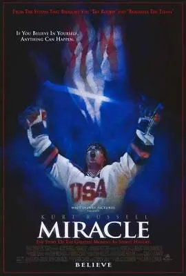 MIRACLE Movie POSTER 27 X 40 Kurt Russell Eddie Cahill Kenneth Mitchell A • $24.94