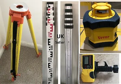 Rotating Laser Level With Staff And Tripod. UK Calibrated. VAT Invoice. New • £449.99