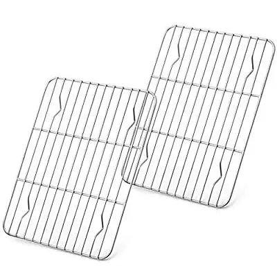 Set Of 2 Small Baking Rack Stainless Steel Metal Roasting Cooking Racks Non Toxi • $11.40