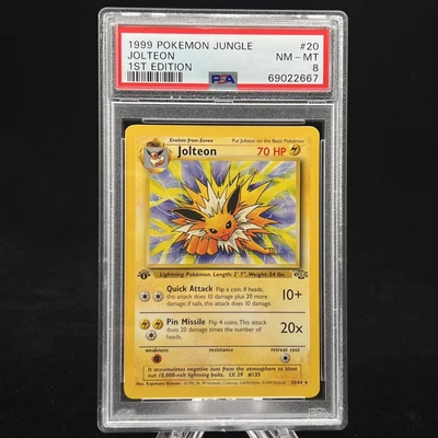 $54.99 • Buy Jolteon #20 1st Edition Jungle 1999 Pokémon PSA 8 ⚡️