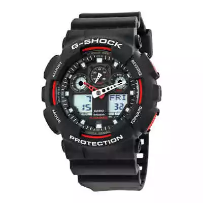 Casio G-Shock Black Resin Strap Men's Watch GA100-1A4 • $75.08