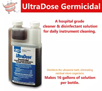 Dental UltraDose Germicidal Ultrasonic Cleaning Solution 16 Gallons L&R UD036 • $99.95