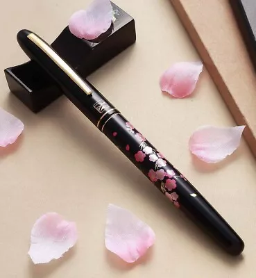 Wancher X Kuretake Fountain Pen Modern Maki-E Cherry Blossoms Spring Breath New • $119.80