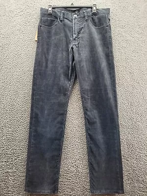 Quicksilver Pants Men's Kracker Corduroy Jeans Straight Tapered Blue Gray 29x31 • $34.99