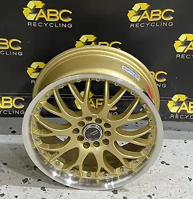 Gold Machined Lip 17X7.5 45 5-100/114.30 Drag DR-19 Wheel (#2) • $130