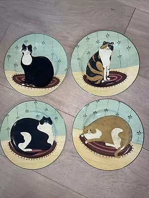 Warren Kimble Cat Collection  2000 8  Plate  Set Of 4 Vintage New • $24