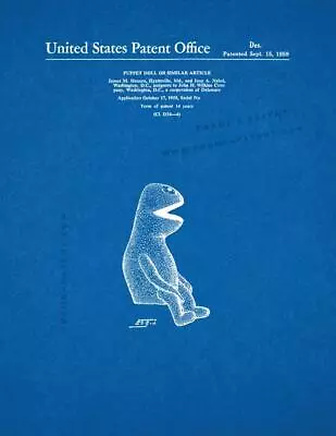 Kermit The Frog Muppet Patent Print Blueprint • $11.46