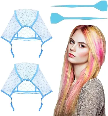 £5.04 • Buy Disposable Tipping Cap, 2 Pieces Salon Hair Coloring Highlighting Cap Hair Dye -