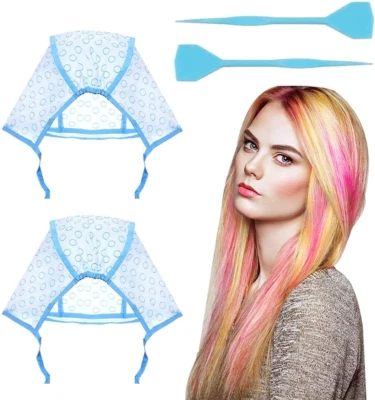 £5.04 • Buy Disposable Tipping Cap, 2 Pieces Salon Hair Coloring Highlighting Cap Hair Dye -