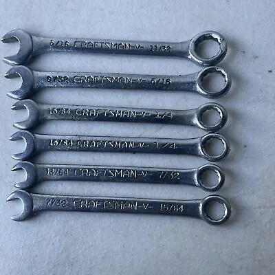 VINTAGE LOT OF 6 MINIATURE CRAFTSMAN -V- OPEN WRENCHES (o) • $19.99
