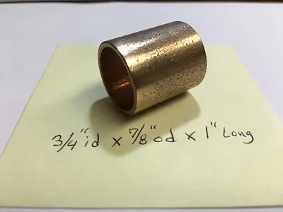 Oilite Bushing Bronze New 3/4 Id X 7/8 Od X 1 Brass Bearing Sleeve Bush B27  • $8.95