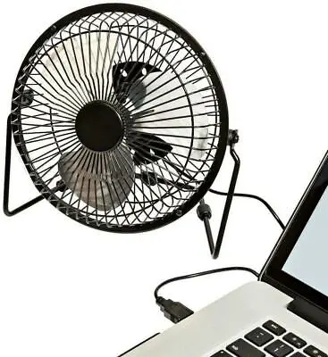 Mini Portable USB Desk Fan Portable Cooling Desktop 7.5  Table Fan Office Study  • £8.44