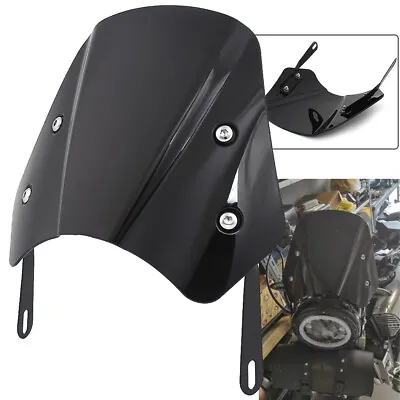 5-7  Motorcycle Black Universal Headlight Fairing Windshield Windscreen Shield • $29.96