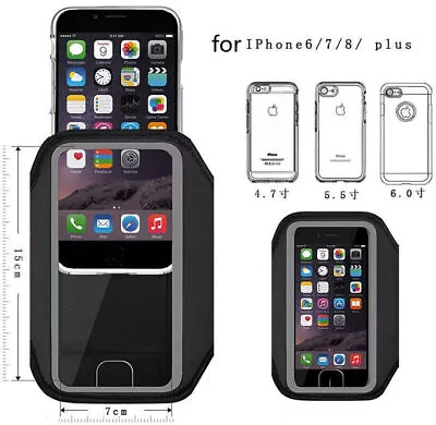 $12.78 • Buy Sports Waterproof Arm Band Touchscreen Phone Cover For IPhone 6/7/8plus/11/12