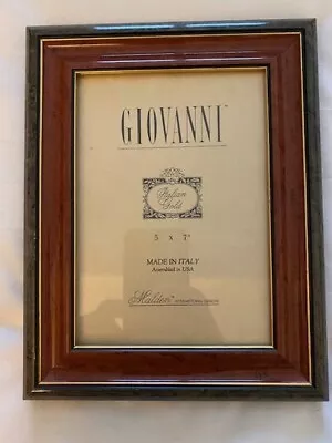 Vintage 1980's Giovanni Italian Wood Picture Frame 5  X 7  Malden International • $9.99