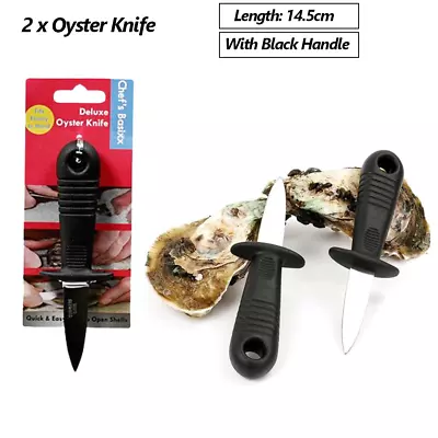 2pcs Oyster Shucking Knife Clam Shellfish Seafood Opener Shucker Opener Cutter • $14.95