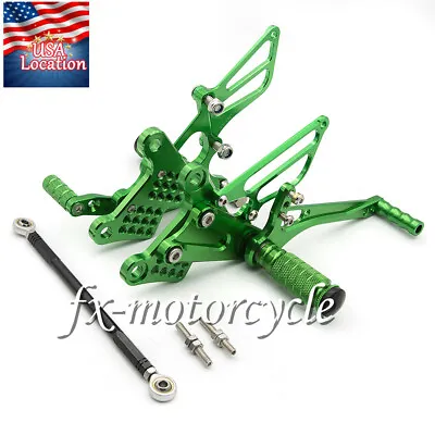 For Ninja ZX6R ZX636 2009-2021 FXCNC Rearset Footpegs Footrest Pedals Adjustable • $99.99