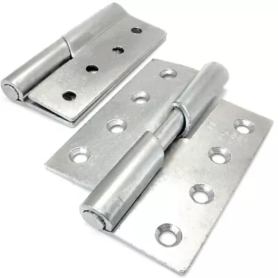 RISING BUTT HINGES 100mm Left Right Hand Door Hanging Strong Heavy Duty Lift Off • £11.72