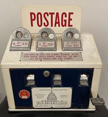 Vintage “American Postmaster” Dillon MFG Co. Postage Stamp Vending Machine • $150