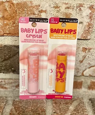 Lot Of 2 Maybelline Baby Lips Cherry Me And Pink Quartz • $9.97
