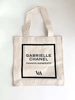 V&A Gabrielle Chanel Fashion Manifesto Tote Bag Natural Cream Colour Thick - NEW • £32.99