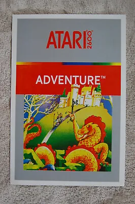 Adventure Atari 2600 Video Game Promotional Poster #1  80s • $4