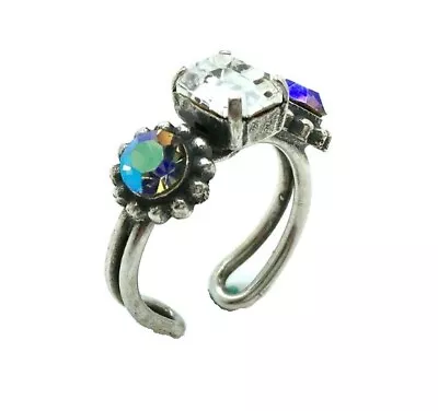 Ring By Mariana 2019 Special Edition Shimmering Floral And Square Swarovski C... • $55