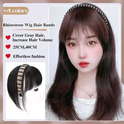 Wig Female Headband With Bangs To Increase Hair Volume And Replace Hair To Cover • $27.99