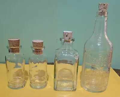 Vintage Glass Bottles - Lot Of 4-Corks - Varying Sizes - Blumauer-Frank - Purola • $17