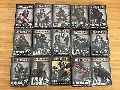 Necromunda Houses Tactic Cards Escher Goliath Delaque Orlock Saar Open Hive War • $34.18