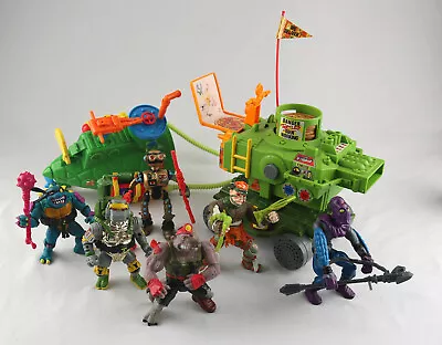 TMNT LOT Vintage Teenage Mutant Ninja Turtles 1991 Pizza Thrower Sewer Sub • $135