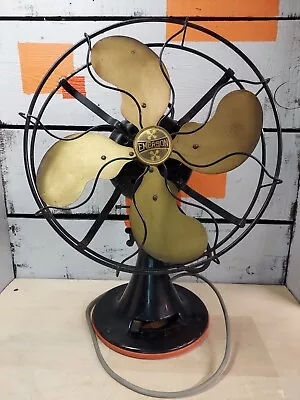 Vintage Emerson Cast Iron Oscillating Electric Fan 27646 FOR PARTS/DISPLAY ONLY • $185.25