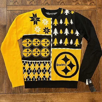 Pittsburgh Steelers Mens Large Light Up Christmas Holiday Sweater NFL Football • $29.95