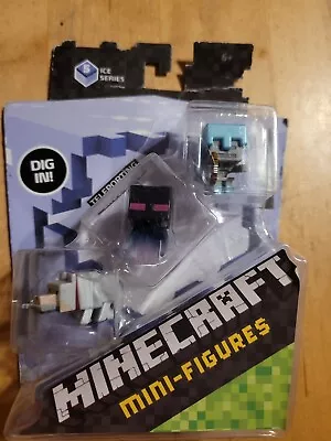 NEW Minecraft Mini Figure Ice Series 5 -3 Pack Enderman Wolf And Skeleton  • $8.95