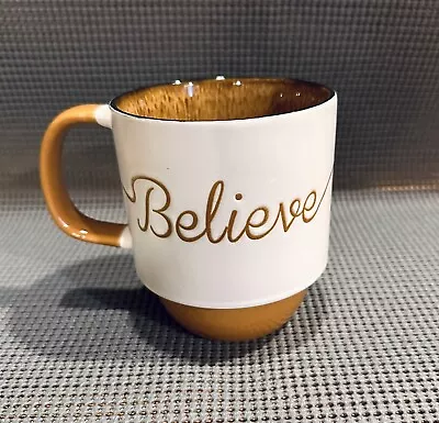 Believe Jumbo Mug - Brown & White- I Heart It Brand • £6.75