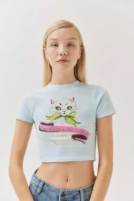 Urban Outfitters BDG Kitten Shrunken Tee - Size S (FREE SHIPPING) RRP $54 • $25